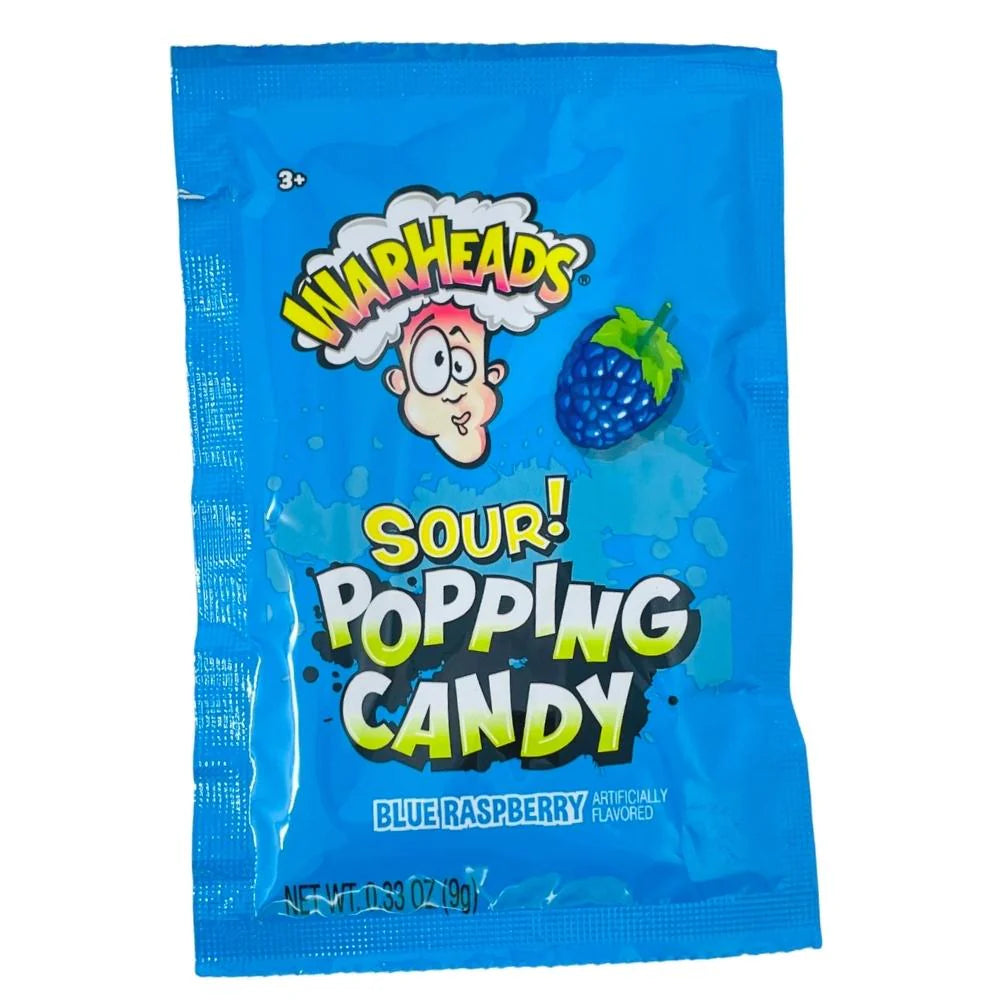 Warheads Sour Popping Candy Blue Raspberry - 9g