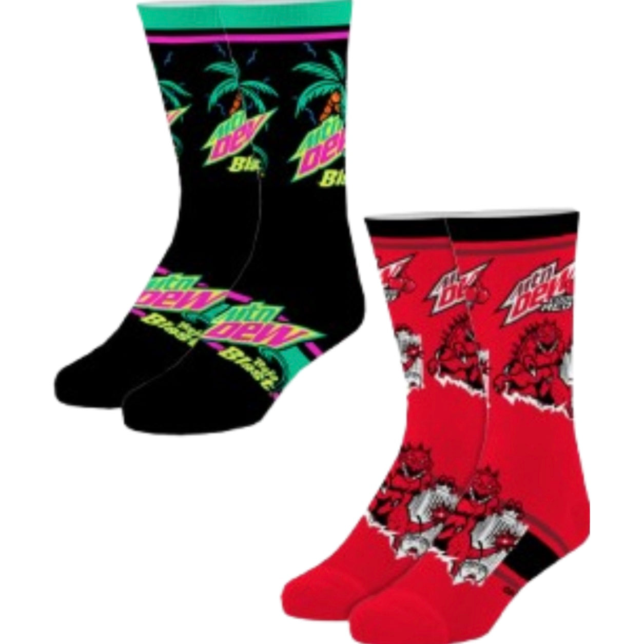 Mountain Dew Crew Socks 2 Pairs