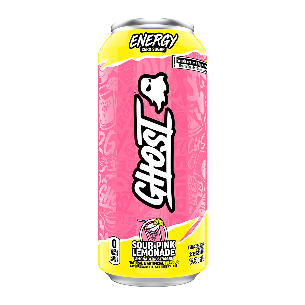Ghost WarHeads Sour Pink Lemonade 🍋 - 473ml