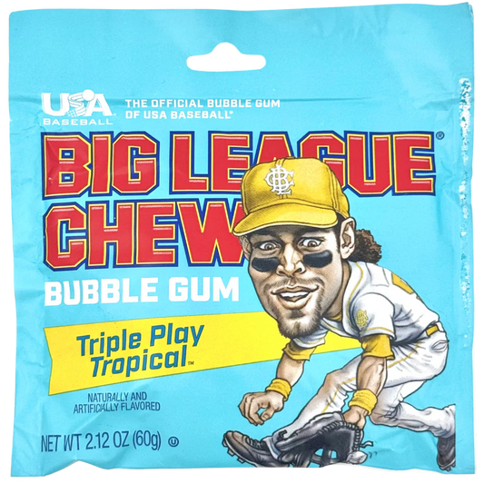 Big League Chew Bubblegum Triple Play Tropical - 60g