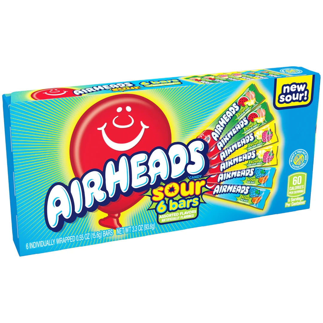Airheads Sour 6 Bars - 93.6g
