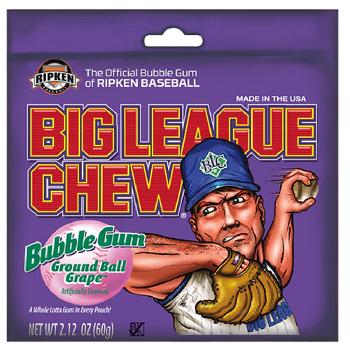 Big League Chew Bubblegum Grape - 60g