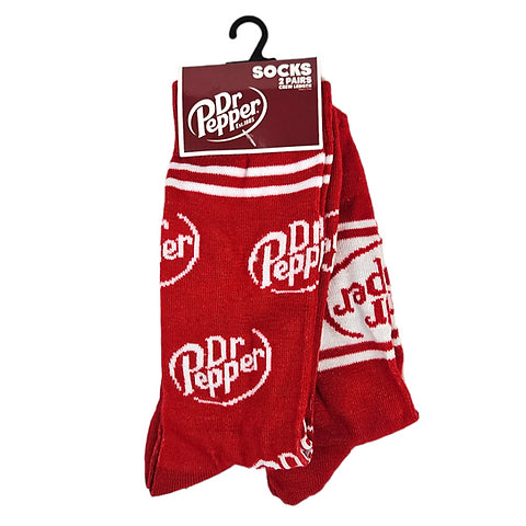 Dr Pepper Crew Socks 2 Pairs