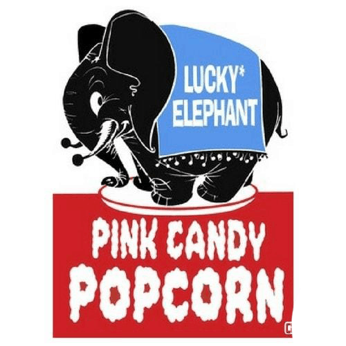 Pink Candy Popcorn Lucky Elephant - 70g