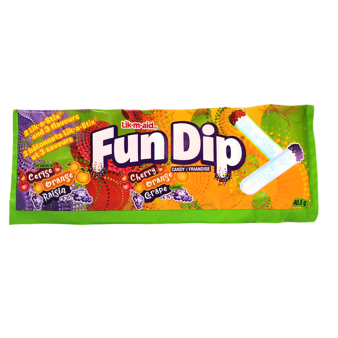 Fun Dip 3 Pack Cherry Orange Grape - 40.5g