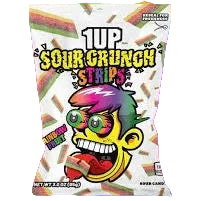 1UP Sour Crunch Strips Rainbow Fruit - 85g
