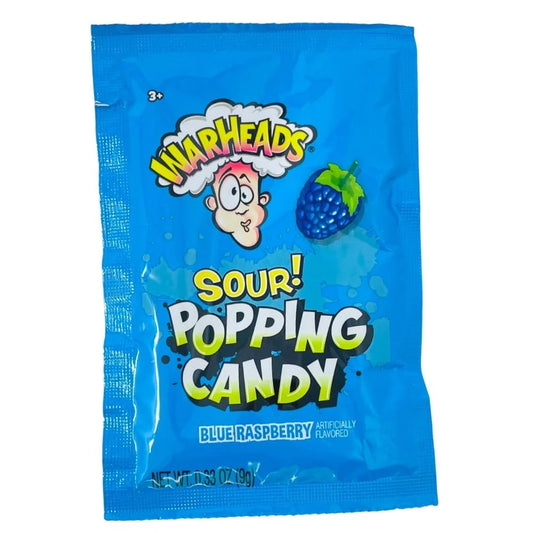 Warheads Sour Popping Candy Blue Raspberry - 9g