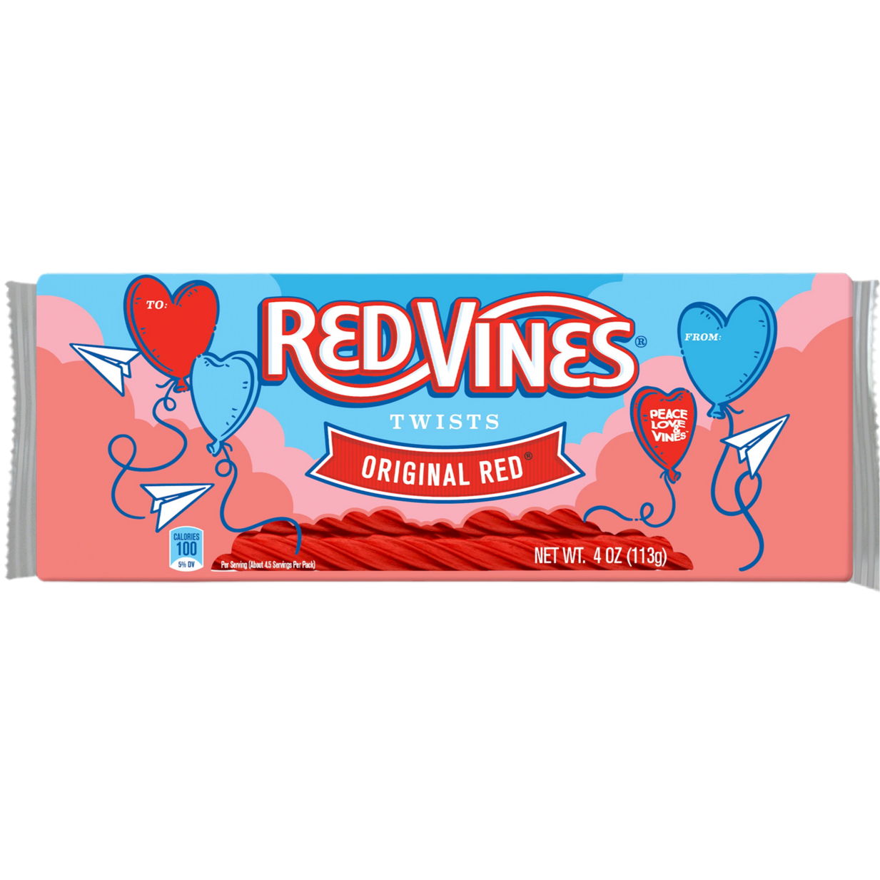 Redvine Twists Original Red Valentine - 113g