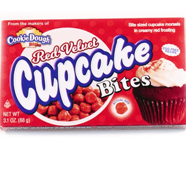 Red velvet cookie dough bites