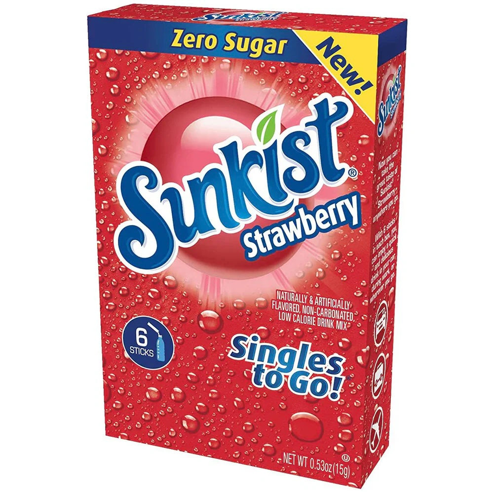 Sunkist Drink Mix Strawberry - 2.7g x 6 Packets