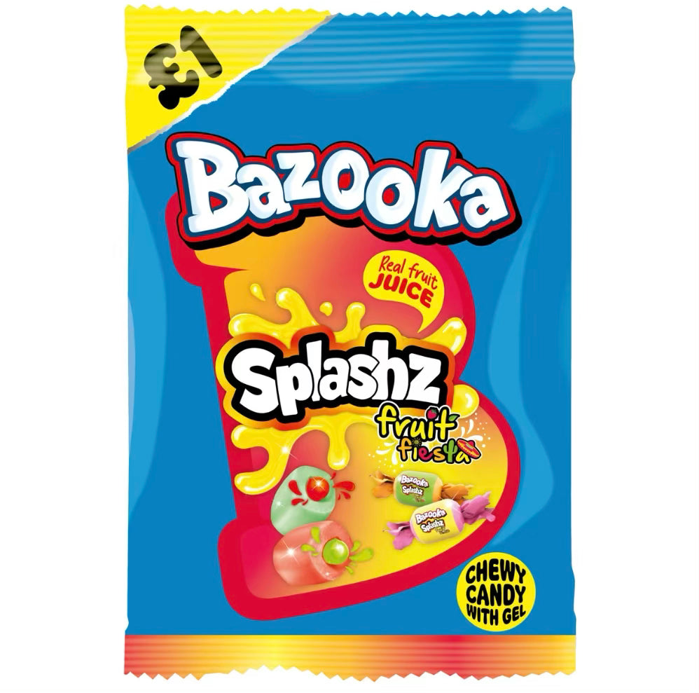 Bazooka Splashz Fruit Fiesta - 120g