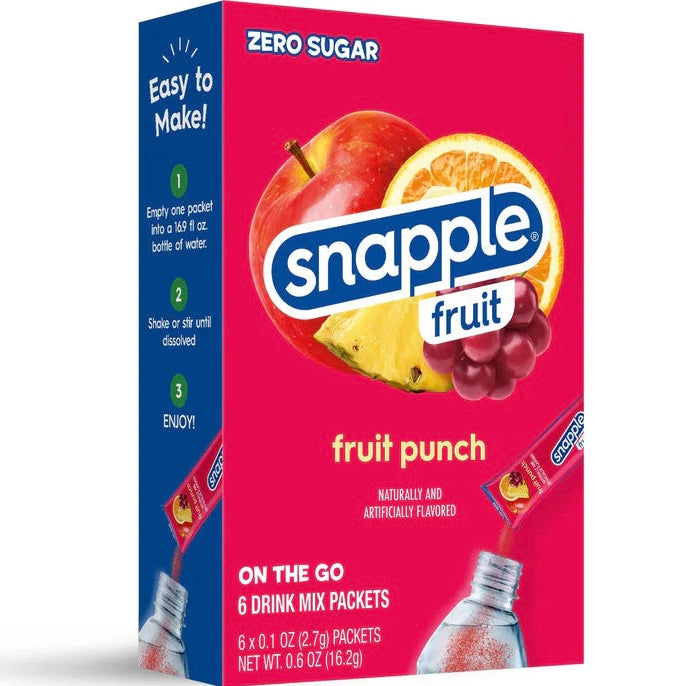 Snapple Drink Mix Fruit Punch - 2.7g x 6 Packets