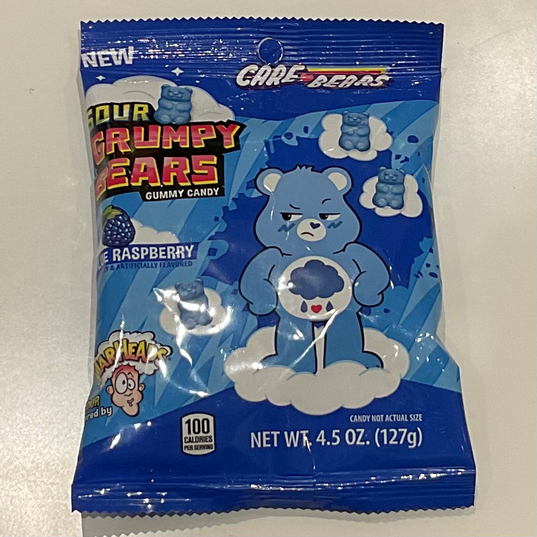 Carebear warhead sour gummy bears blue raspberry