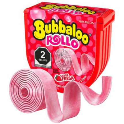 Bubbaloo Rollo Fresa Strawberry - 56.7g