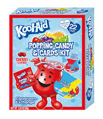 Kool-Aid Valentine 22 Card Sour Popping Candy - 66g