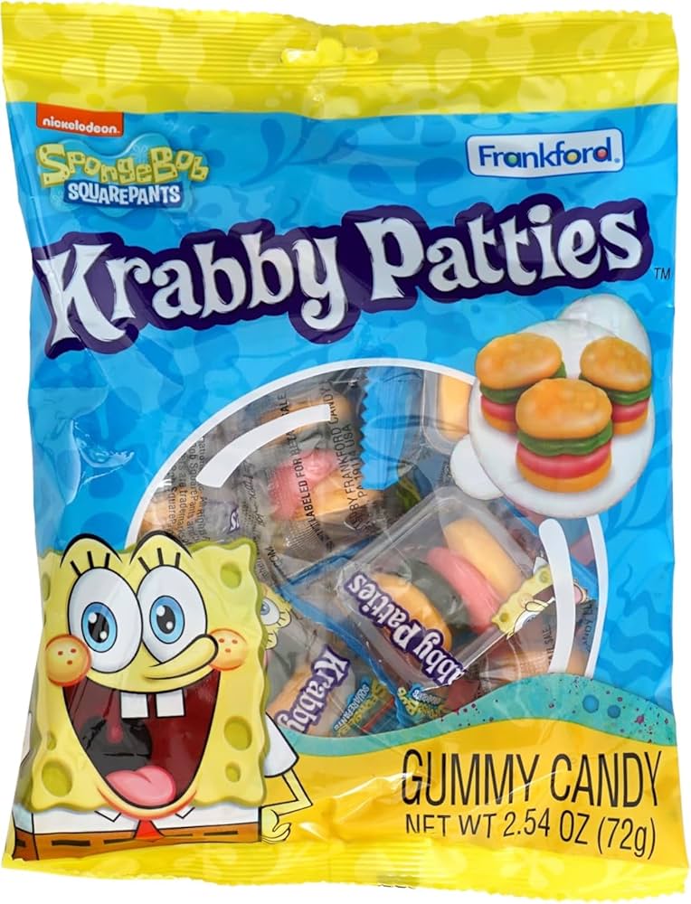 Krabby Patties Gummy Candy Beg - 72g