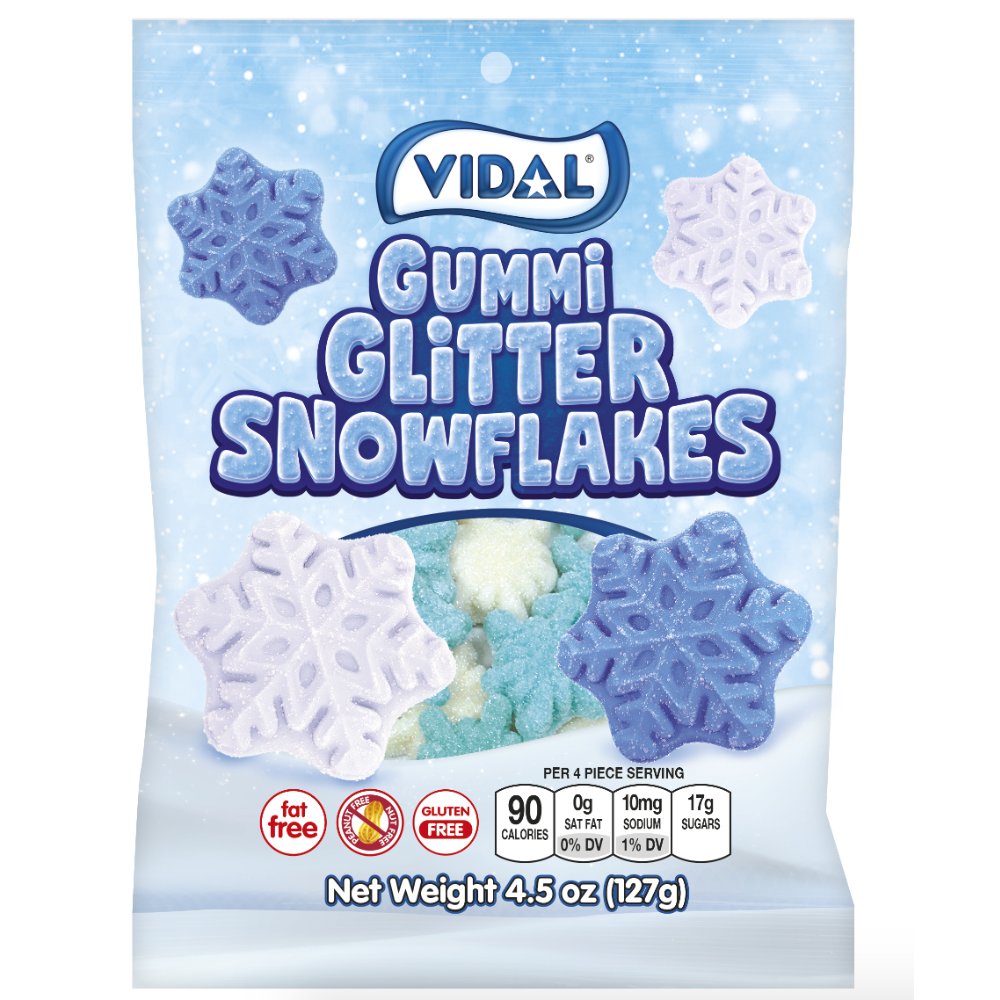 Vidal Glitter Snowflakes Gummies - 127g