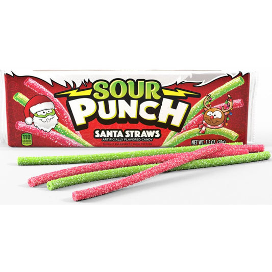 Sour Punch Santa Straws - 91g