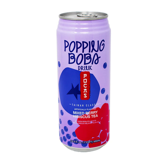Popping Boba Pocas Mixed Berry Hibiscus Tea 490ml