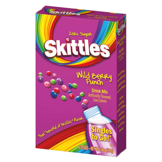 Skittles Drink Mix Wild Berry Punch - 6 2.6g Packets