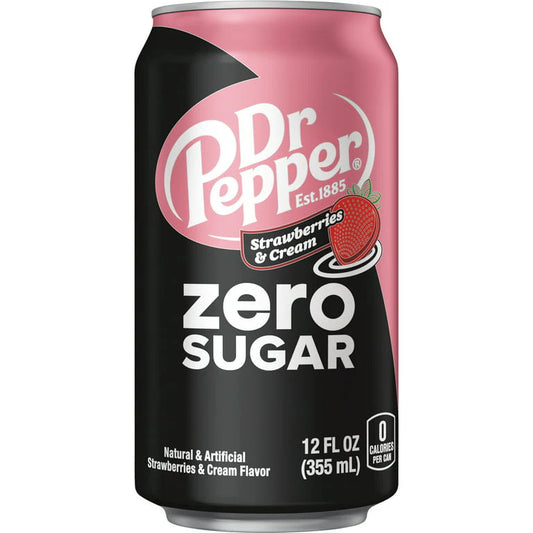 Dr Pepper Strawberries & Cream Zero Sugar - 355ml