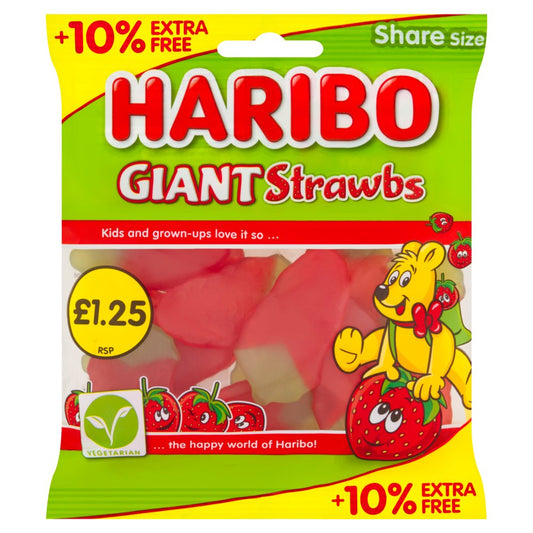 Haribo Giant Strawbs (UK) - 140g