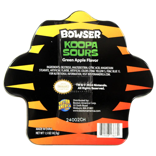 Bowser Koopa Sours Tin Green Apple - 42.5g
