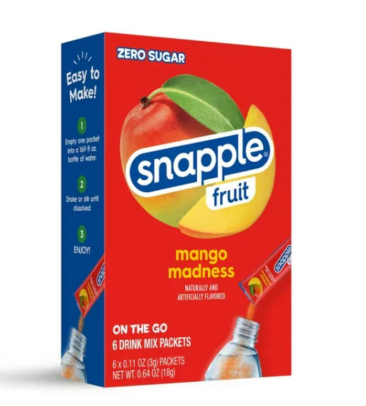 Snapple Drink Mix Fruit Mango Madness - 2.7g x 6 Packets