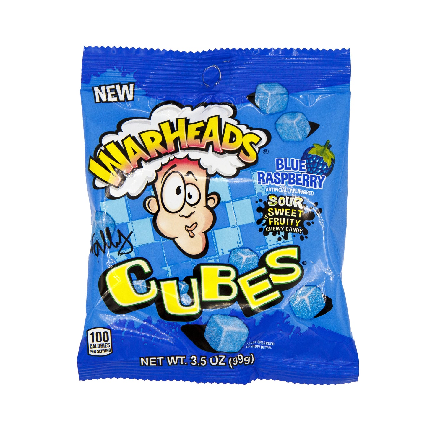 Warheads Sour Sweet Cubes Blue Raspberry - 99g