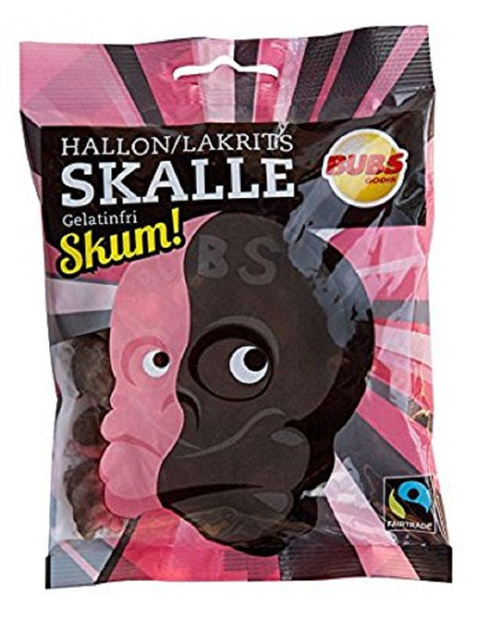 Bubs Godis Hallon / Lakrits Skalle Skum - 90g