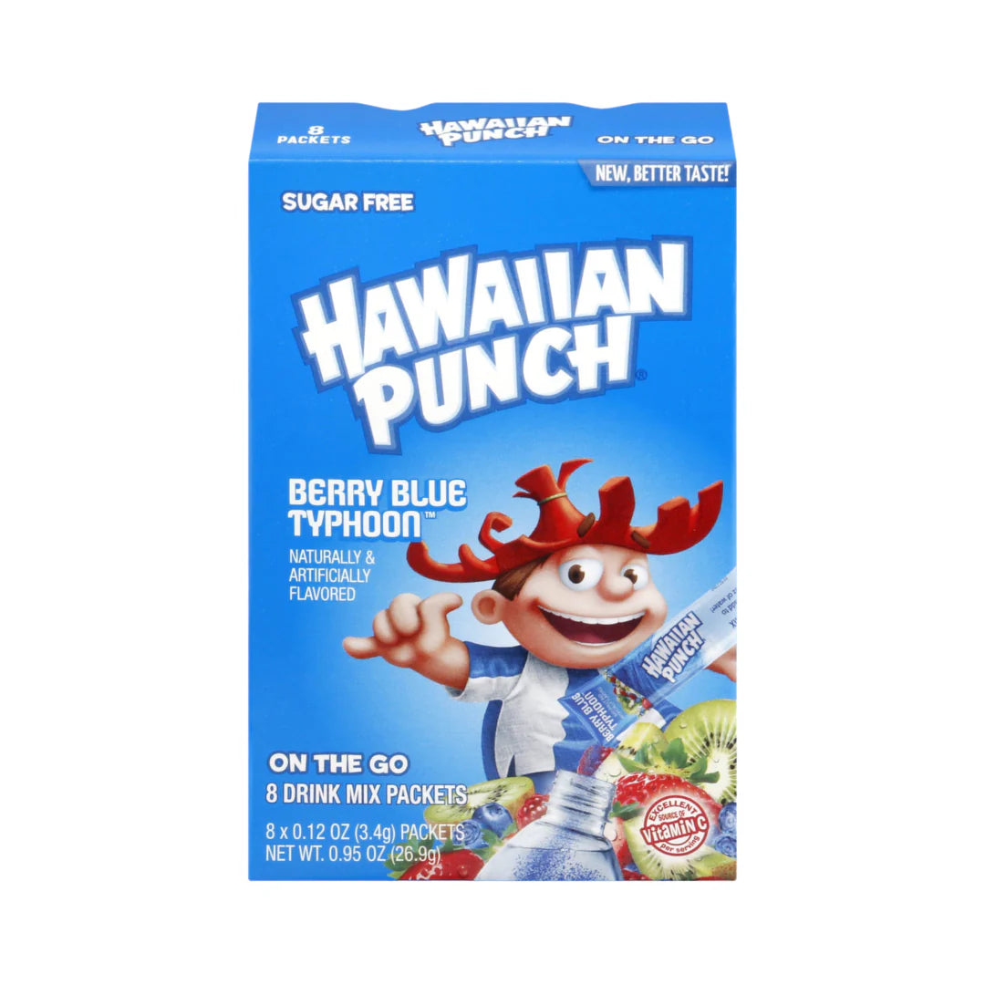 Hawaiian Punch Drink Mix Berry Blue Typhoon - 8 Pack