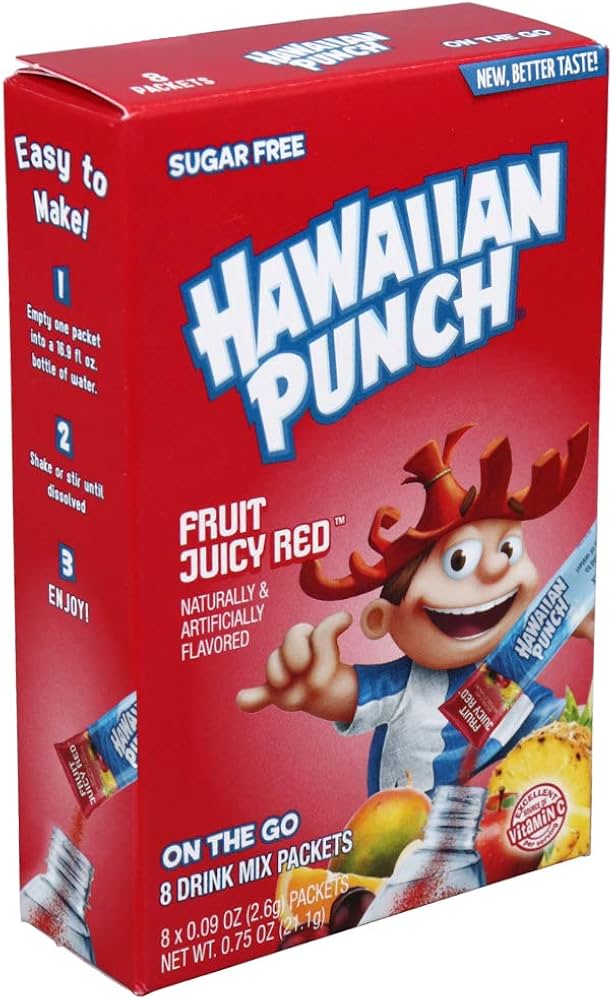 Hawaiian Punch Drink Mix Fruit Juice Red - 8 Pack