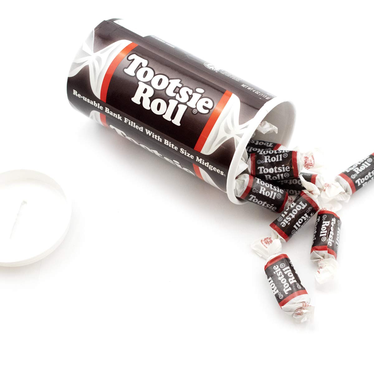 Tootsie Roll Re-usable Bank Filled With Midgees - 113g