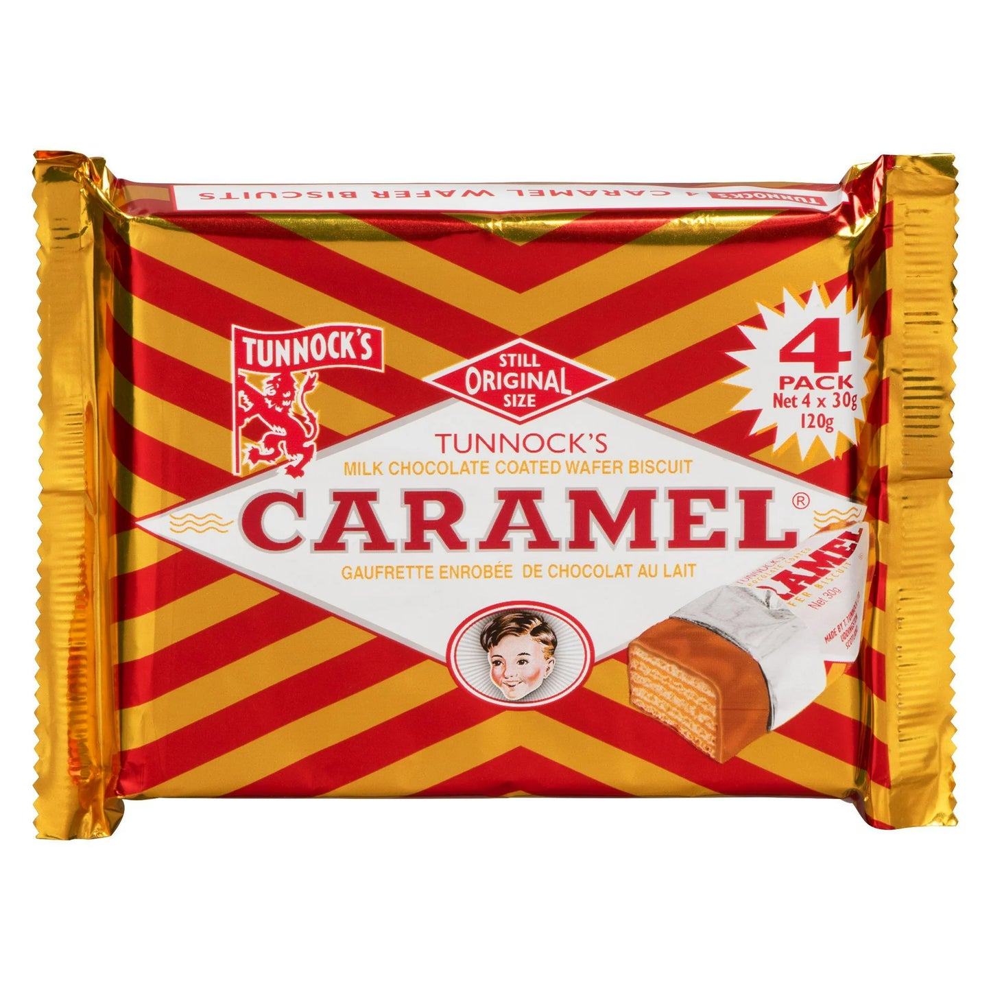 Tunnock’s Caramel Wafer 4x30g (Total 120g)