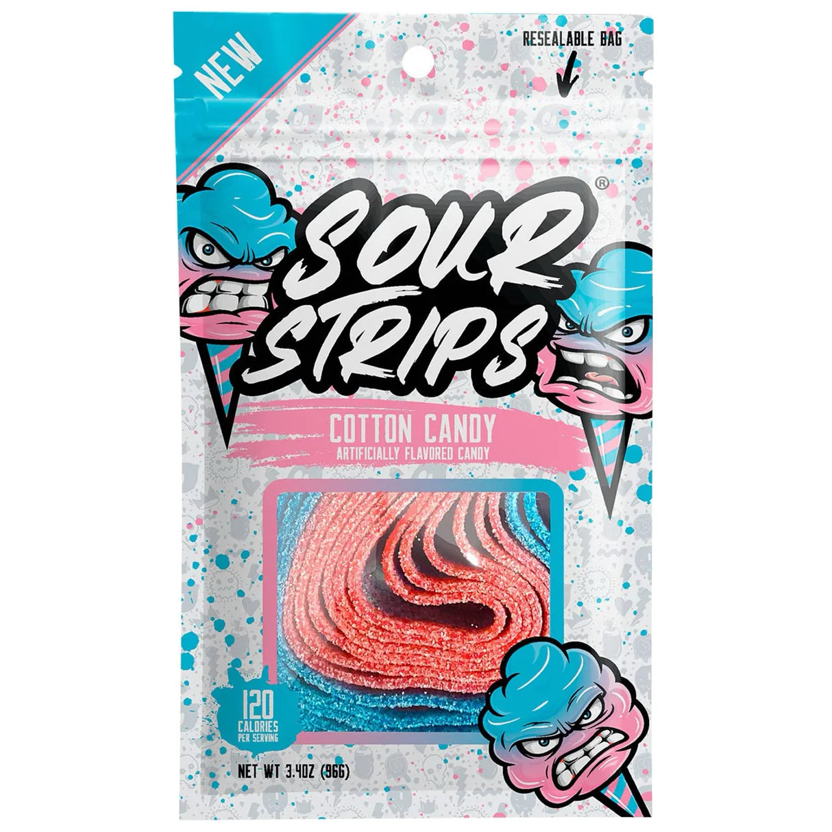 Sour Strips Cotton Candy - 96g