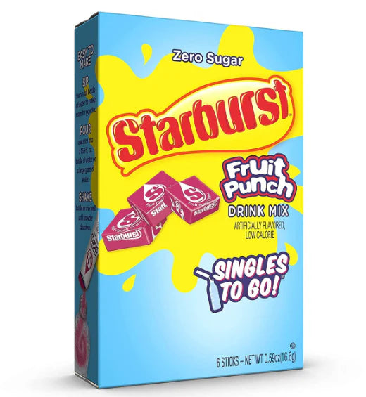 Starburst Fruit Punch Drink Mix - 2.7g x 6 Packets