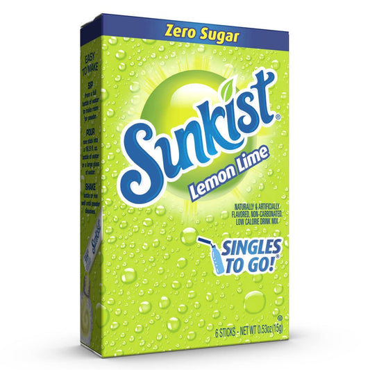 Sunkist Drink Mix Lemon Lime 6 Pack - 15g