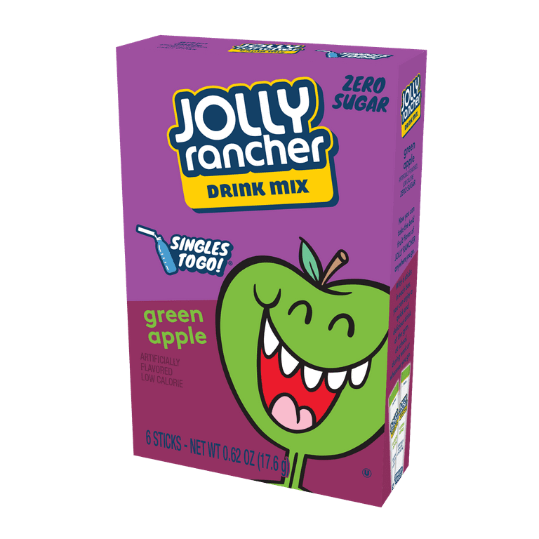 Jolly Rancher Drink Mix Green Apple 6Pack - 17.6