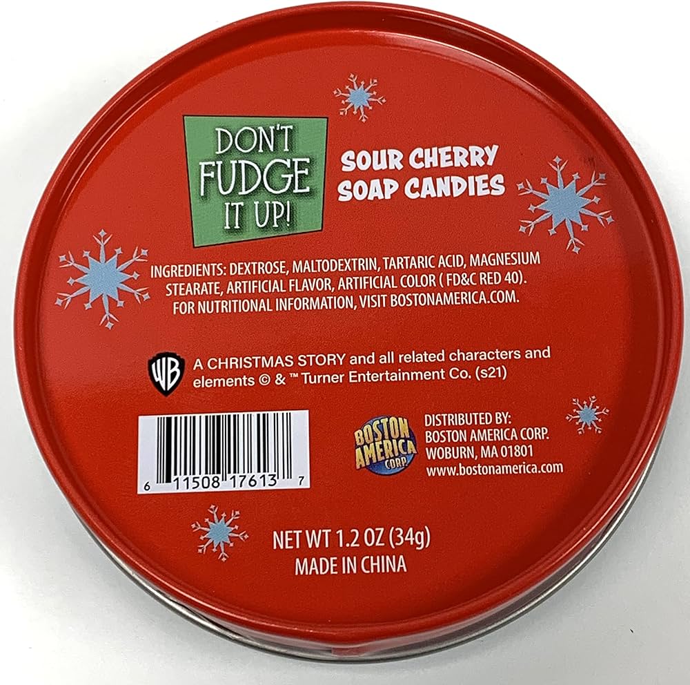 A Christmas Story Don’t Fudge It up Sour Cherry Soap Shaped Candy - 34g