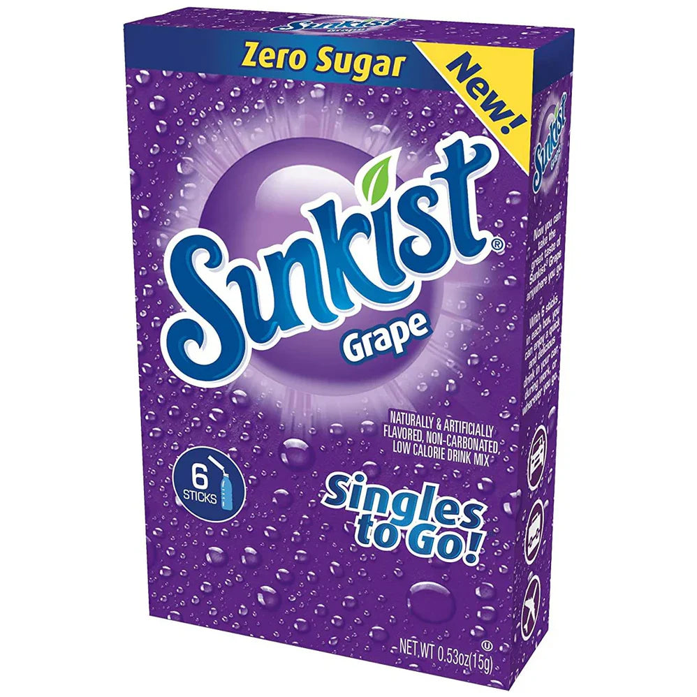 Sunkist Grape Drink Mix - 2.7g x 6 Packets