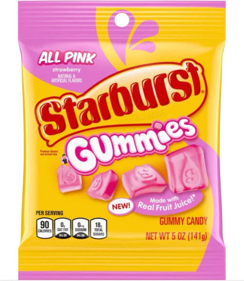 All Pink Starburst Gummies - 161g