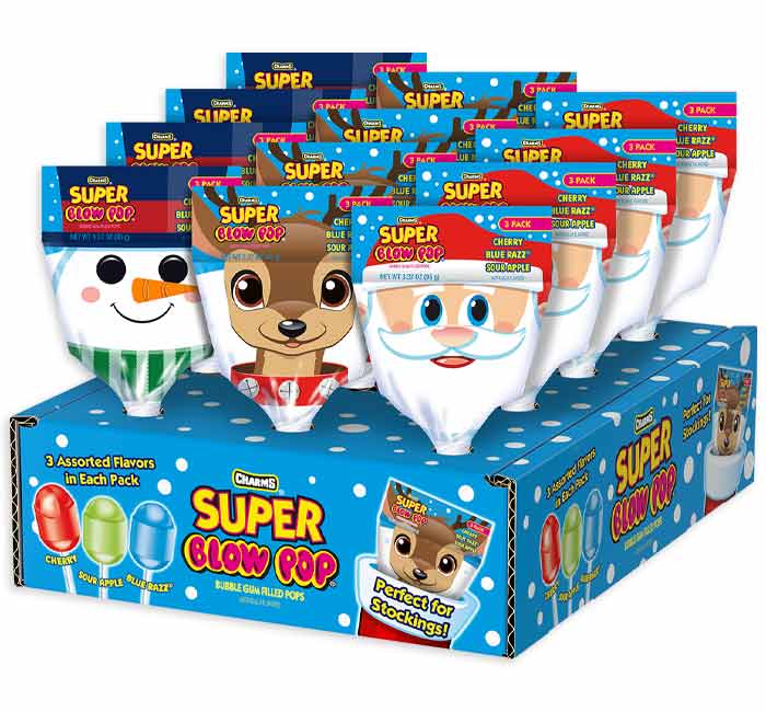 Super Blow Pop Christmas 3pk