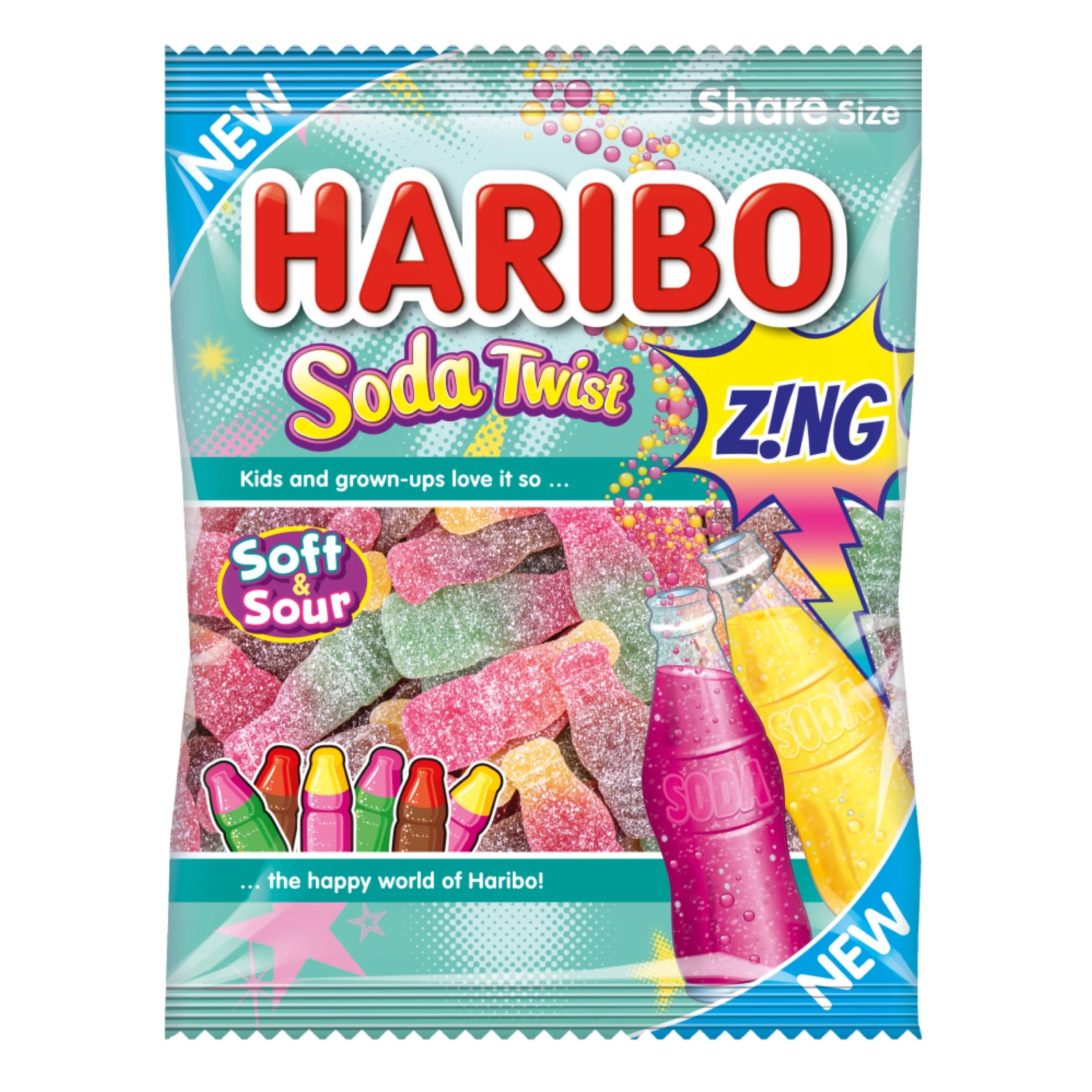 Haribo Soda Twist 140g | Snackamarack