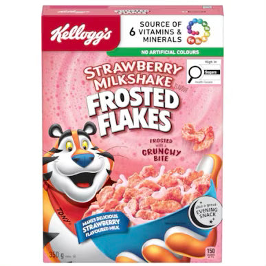 Kellogg’s Frosted Flakes Strawberry Milkshake Cereal - 328g
