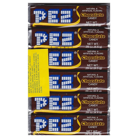 PEZ Chocolate Candy Refill Rolls – 6 Pack (8.5g each)