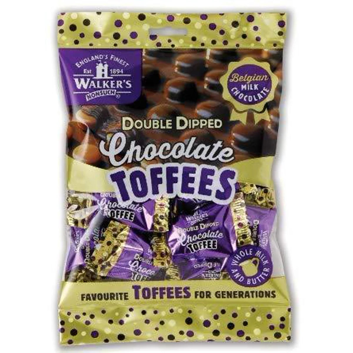 Walker’s Double Dipped Chocolate Toffees - 135g